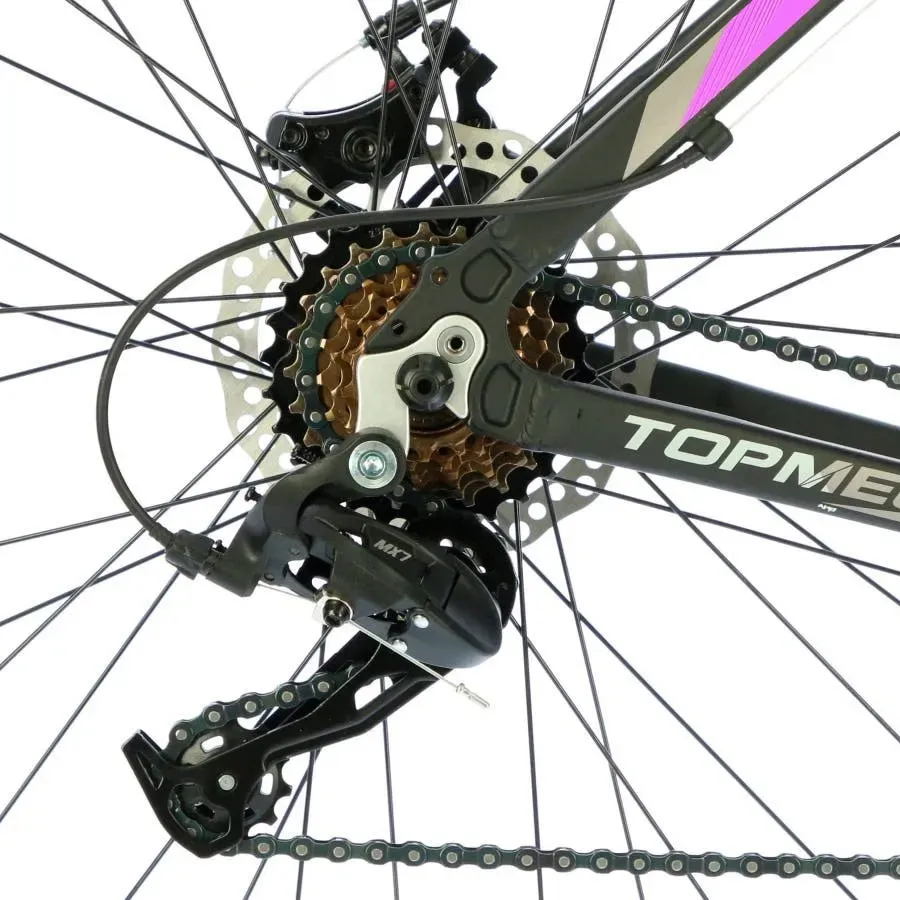 Imagen 2 de 5 de Bicicleta TopMega Mtb Regal R29 21V-NEGRO/ROSA