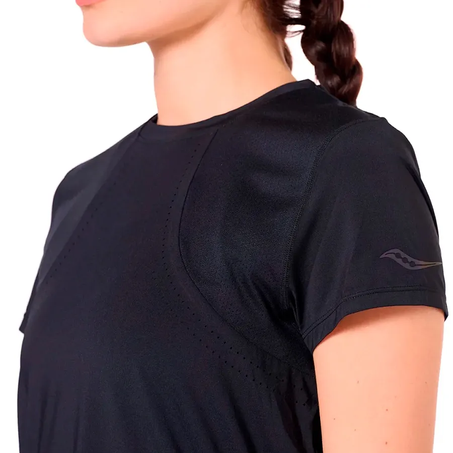 Imagen 3 de 6 de Remera Saucony Hurricane Short Sleeve-NEGRO