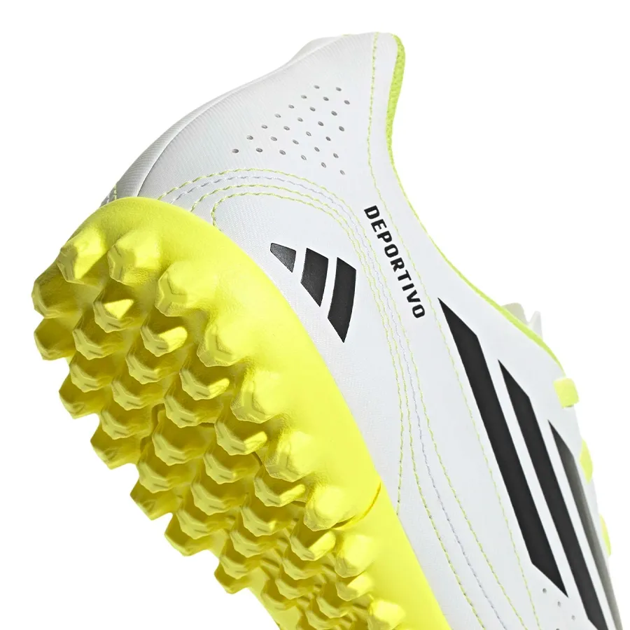 Imagen 6 de 7 de Botines adidas Deportivo III Tf-BLANCO/NEGRO/AMARILLO FLUOR