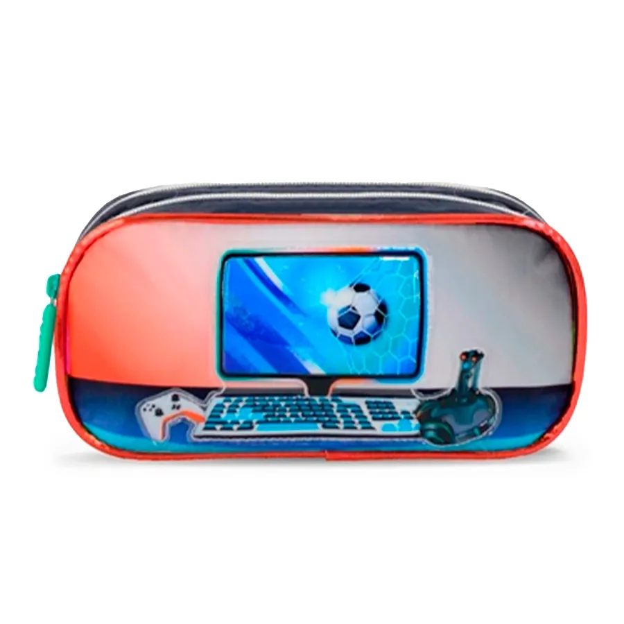 Imagen 0 de 2 de Cartuchera Footy Pro Gamer 26-ROJO/NEGRO