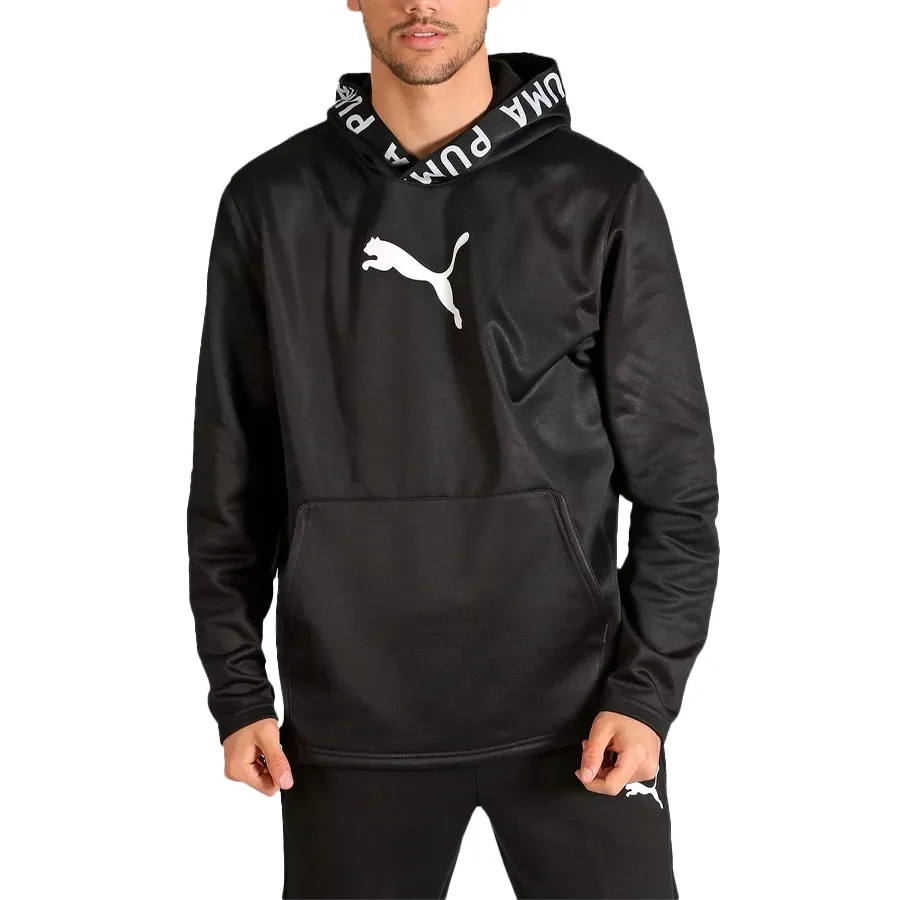 Imagen 2 de 4 de Buzo Puma Train Power Fleece-NEGRO/BLANCO