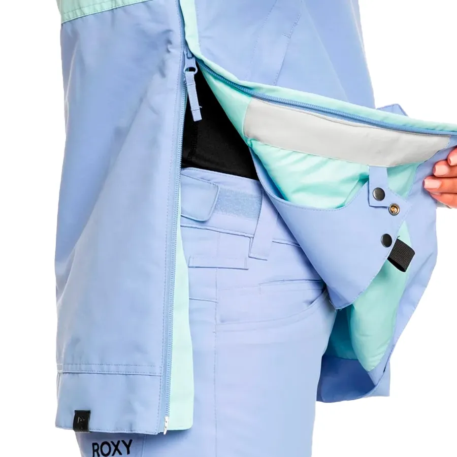Imagen 2 de 3 de Buzo Roxy Anorak Snow Shelter 10K-AQUA/VIOLETA/GRIS