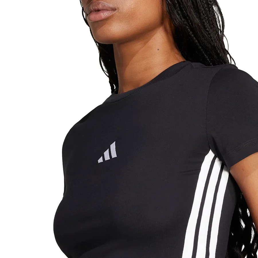Imagen 2 de 5 de Remera adidas Essentials 3 Tiras Slim Baby-NEGRO