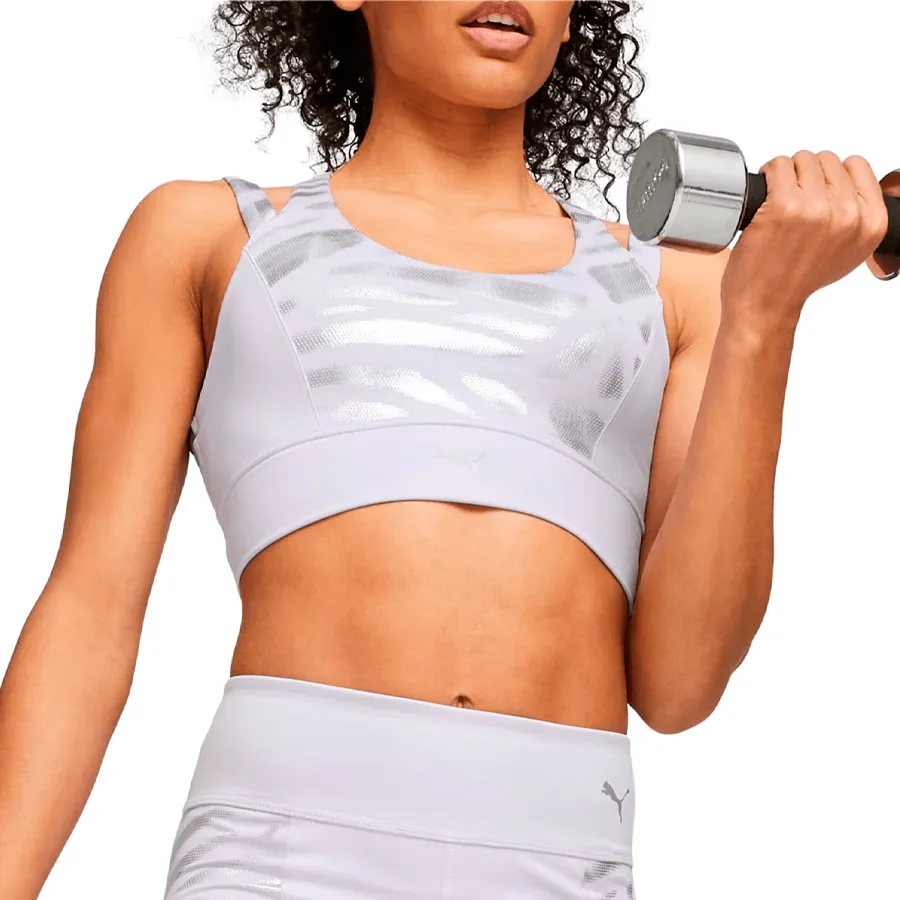 Imagen 2 de 5 de Top Puma Nova Shine Mid Impact Everscul-LILA