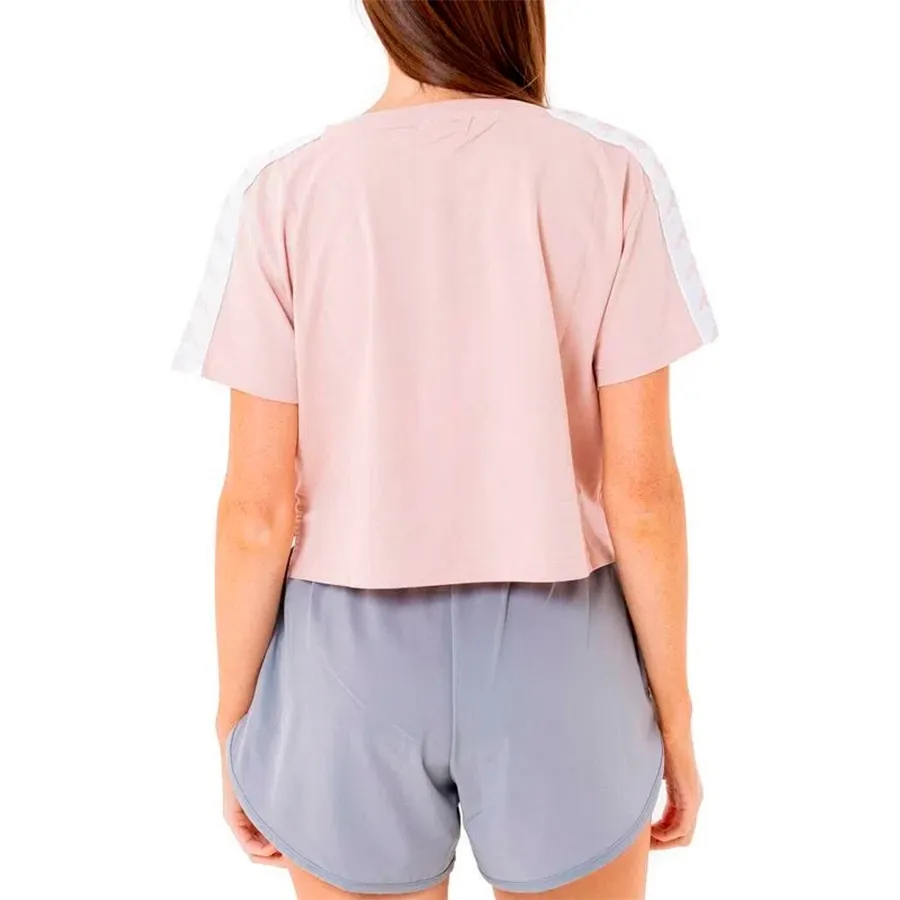 Imagen 2 de 5 de Remera Kappa 222 Banda Apua-ROSA/BLANCO