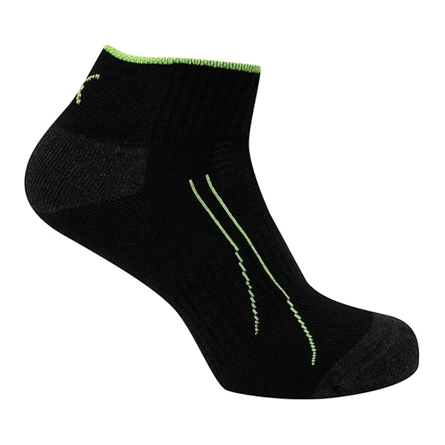 Imagen 1 de 2 de Medias Puma Performance Run Quarter-NEGRO/VERDE FLUOR