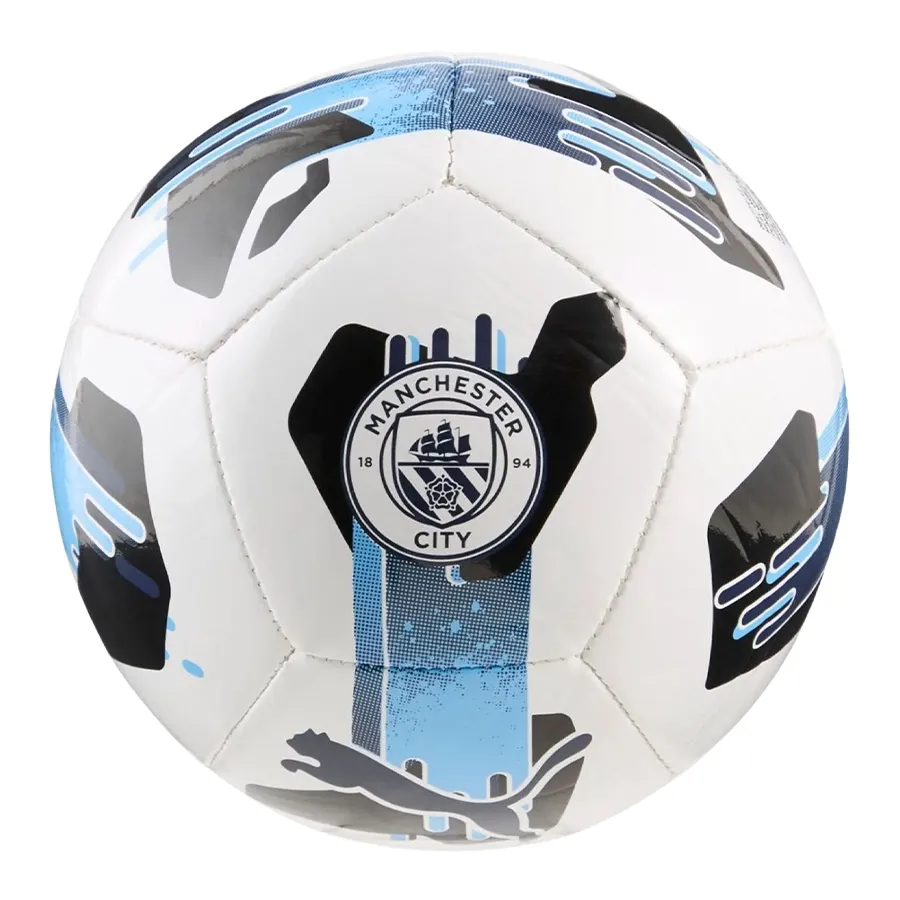 Imagen 1 de 2 de Pelota Puma Mini Manchester City-BLANCO/NEGRO/CELESTE