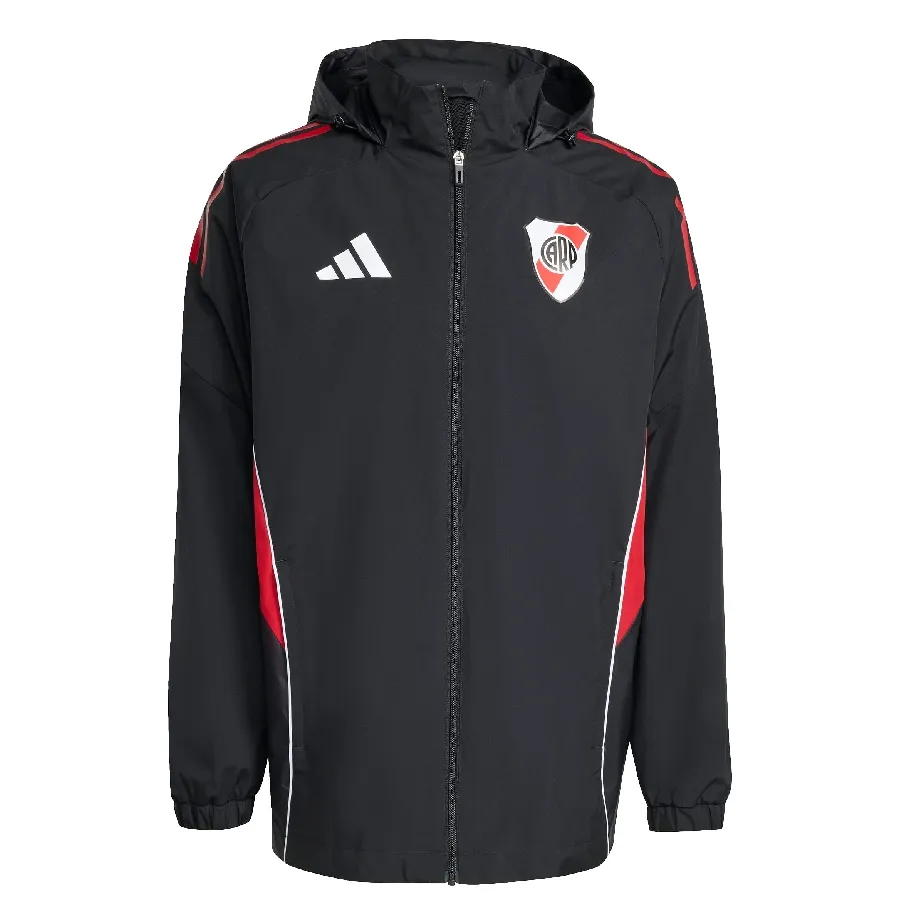 Imagen 1 de 5 de Campera adidas All-Weather de River Plate Tiro 25 Competition-NEGRO/ROJO
