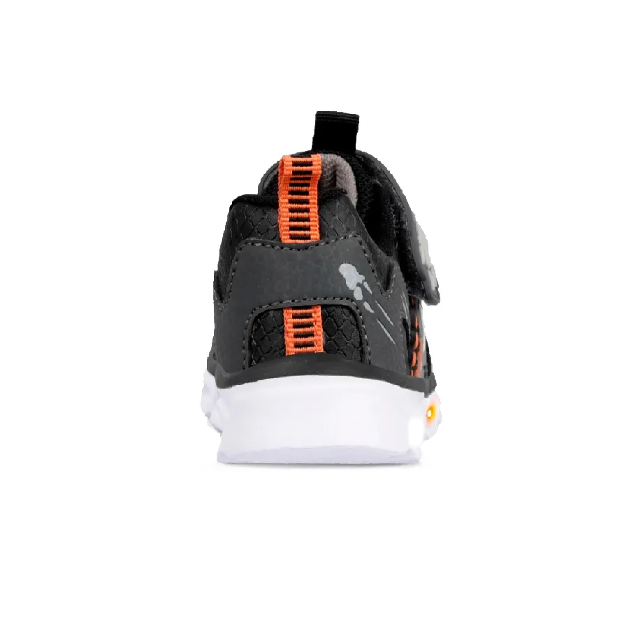 Imagen 2 de 3 de Zapatillas Footy Zapatilla Mini Jurassic Con Luz Led-NEGRO/GRIS/NARANJA