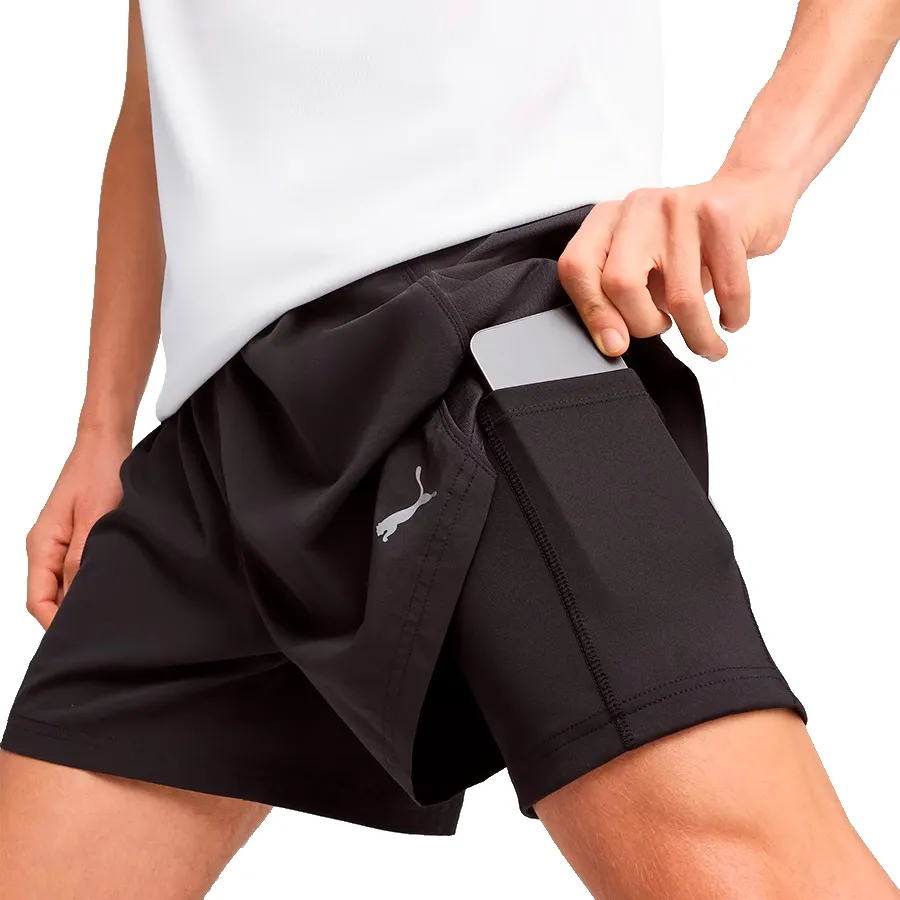 Imagen 4 de 5 de Shorts Puma Run Velocity 2 en 1-NEGRO