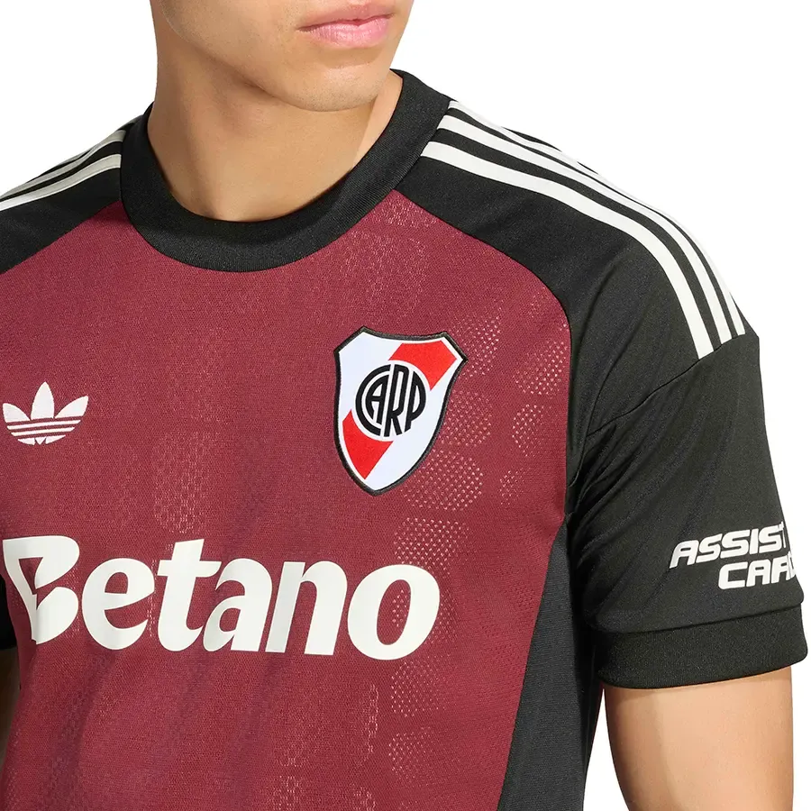 Imagen 4 de 6 de Camiseta adidas originals River Plate Arquero 26/27-NEGRO/BORDO/BLANCO