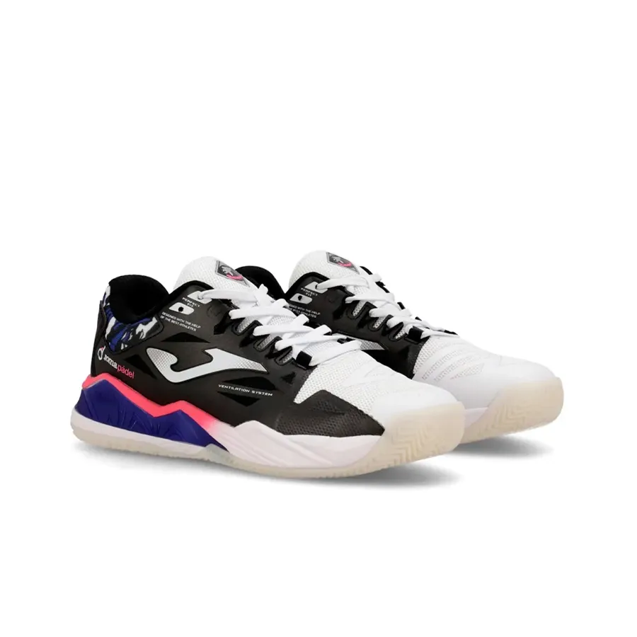 Imagen 1 de 6 de Zapatillas Joma Padel Spin W2531-BLANCO/NEGRO/AZUL FRANCIA