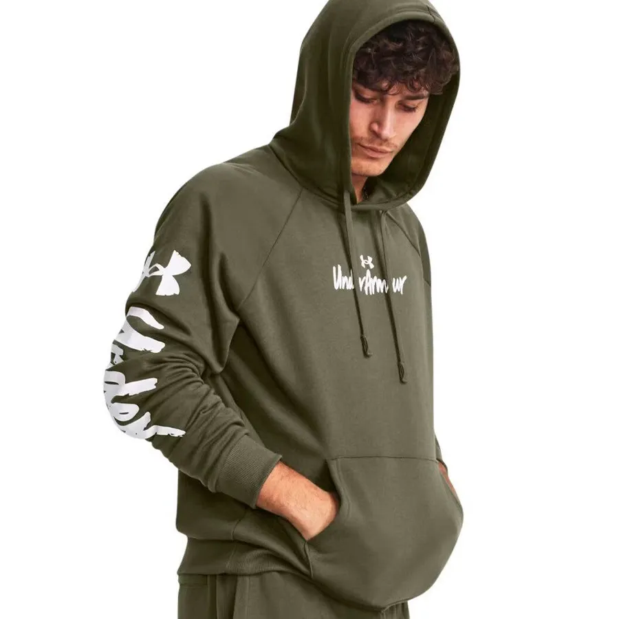 Imagen 2 de 4 de Buzo Under Armour Rival Fleece-VERDE OLIVA