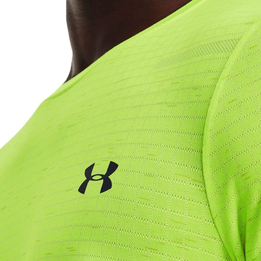 Imagen 5 de 6 de Remera Under Armour Seamless Grid-AMARILLO FLUOR