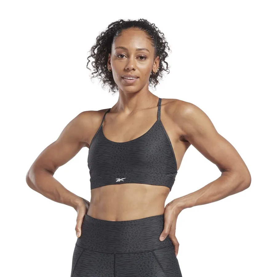 Imagen 1 de 6 de Top Reebok Lux Strappy Bra Aop Ms-NEGRO