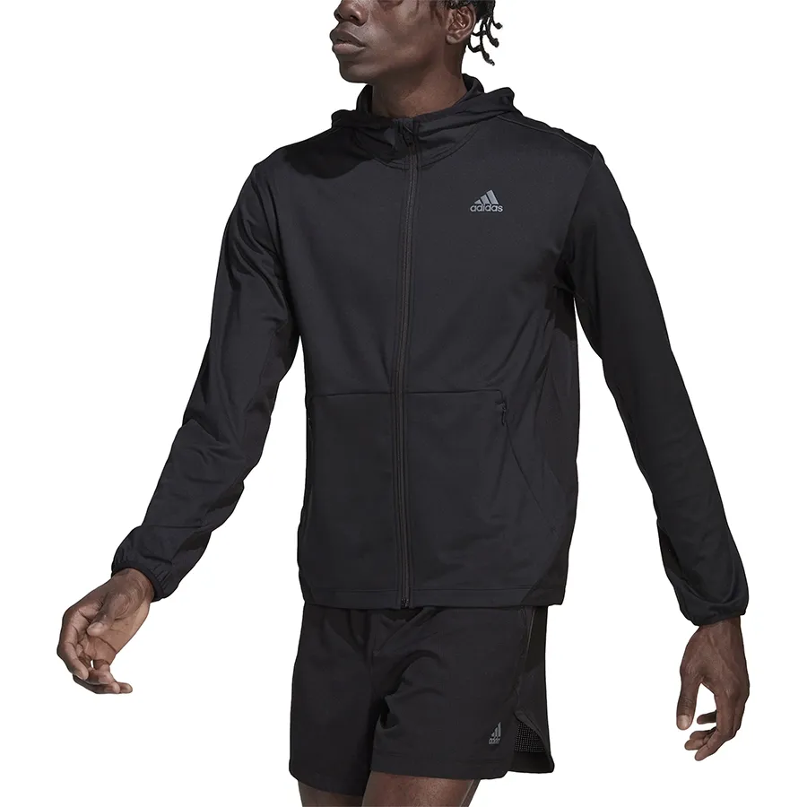 Imagen 1 de 5 de Campera adidas Hiit Cierre Frontal-NEGRO