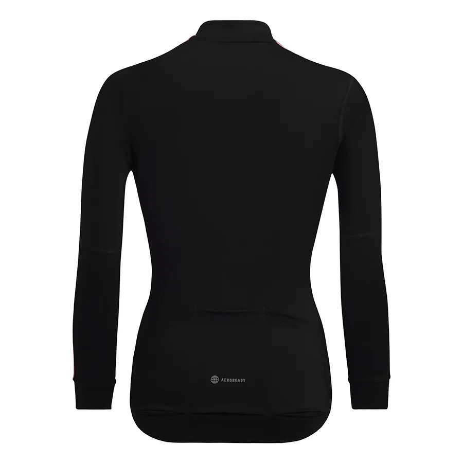 Imagen 1 de 2 de Campera adidas de Ciclismo Manga Larga-NEGRO/ROSA