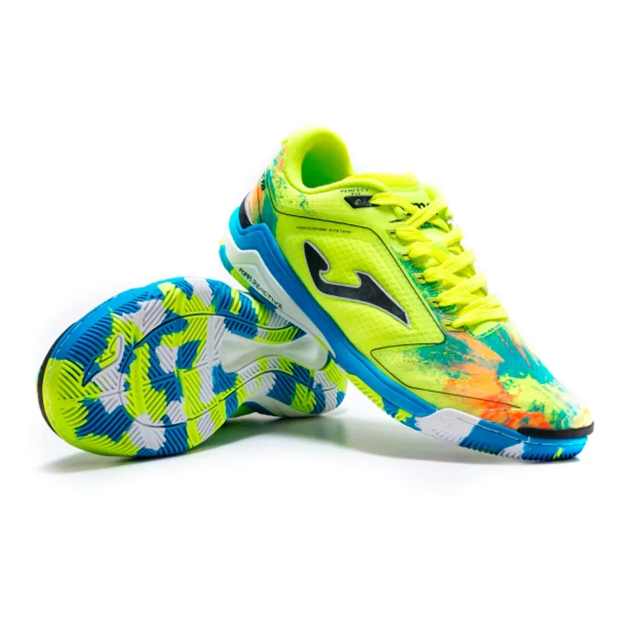 Imagen 1 de 8 de Botines Joma Invicto Futsal-AMARILLO FLUOR/NARANJA/AZUL