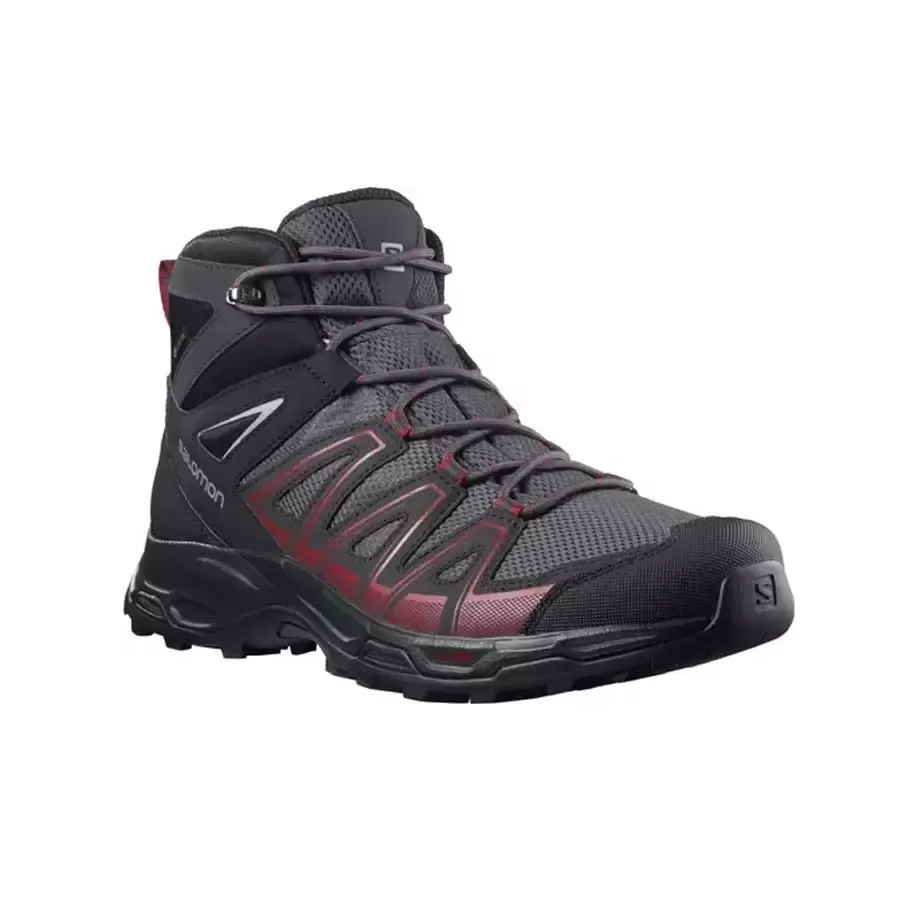 Imagen 2 de 3 de Zapatillas Salomon Robson Mid Gtx M-GRAFITO/NEGRO/ROJO