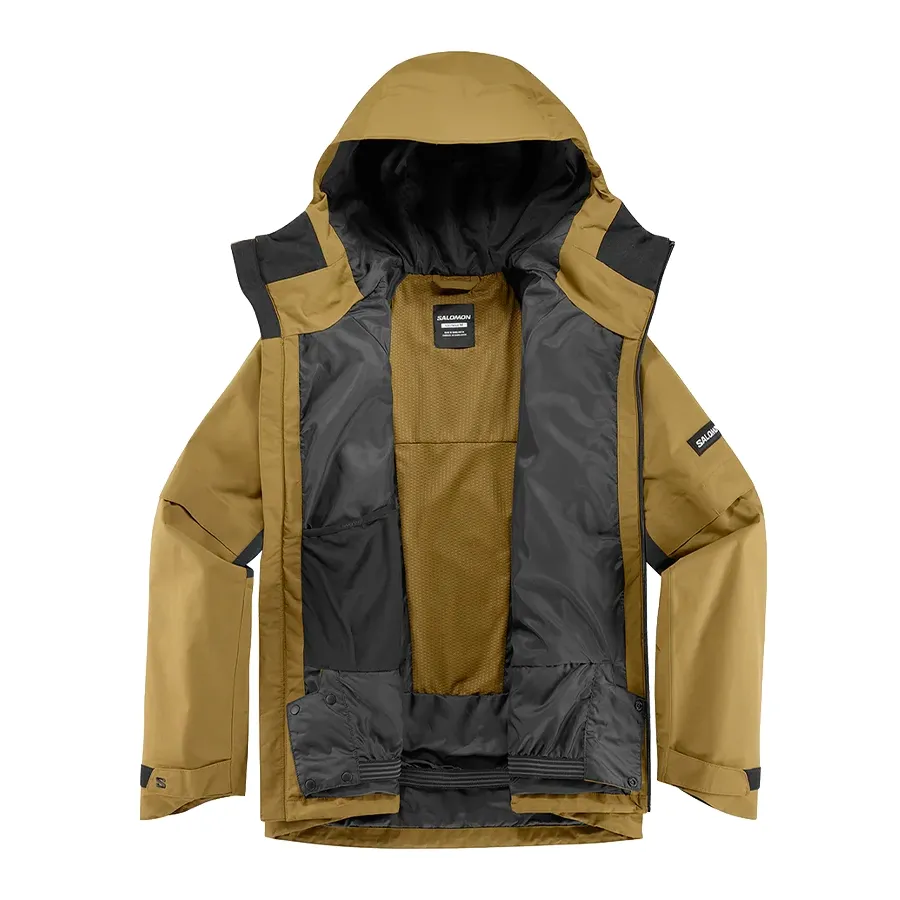 Imagen 3 de 5 de Campera Salomon Venom Full Zip Jacket-VERDE OLIVA/NEGRO