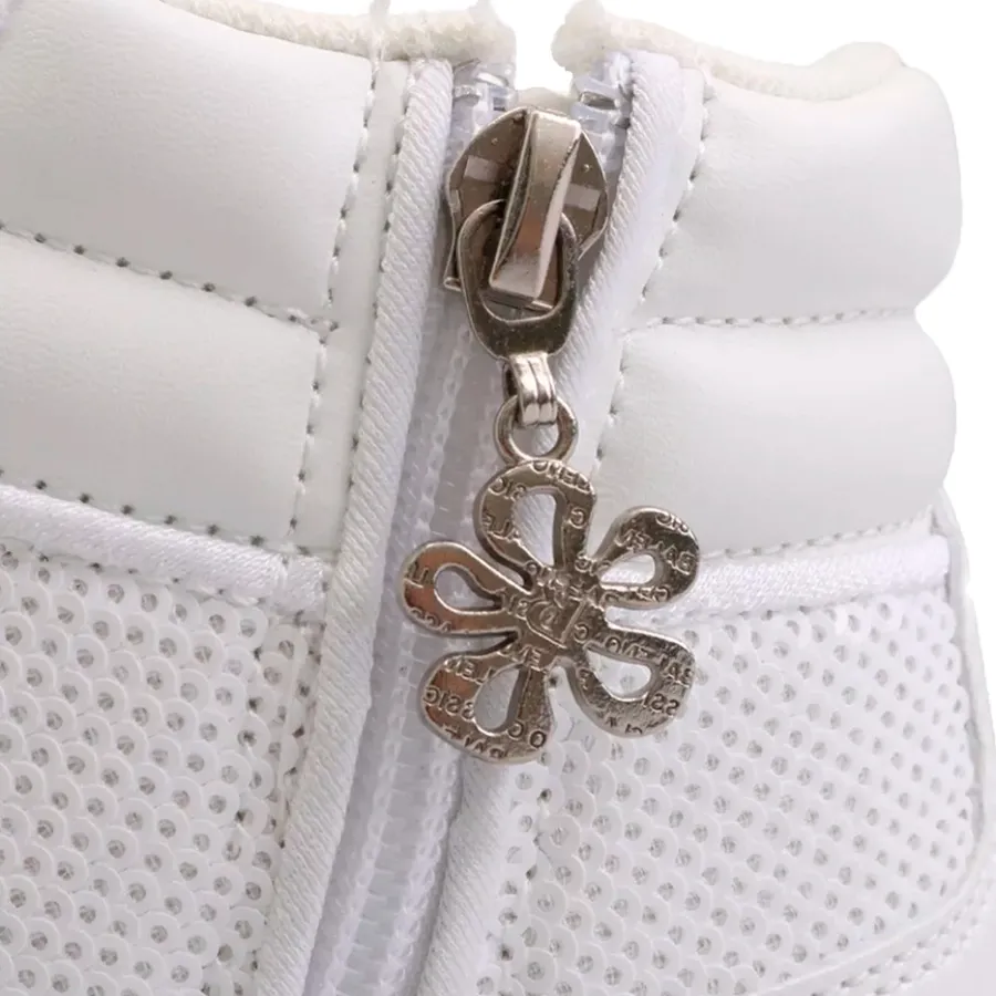 Imagen 3 de 4 de Zapatillas Footy Borcego Lentejuela-BLANCO