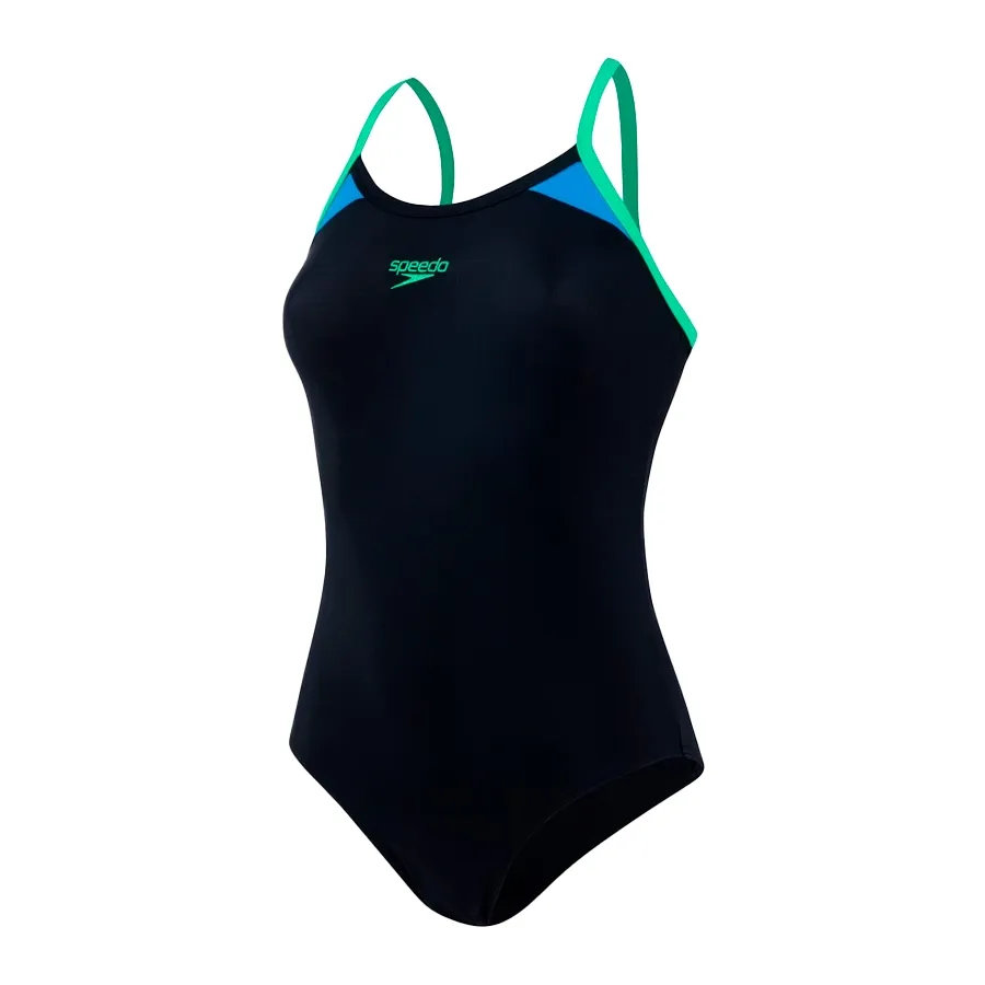 Imagen 0 de 3 de Malla Speedo Splice Thinstrap Racerback Enteriza-NEGRO/VERDE