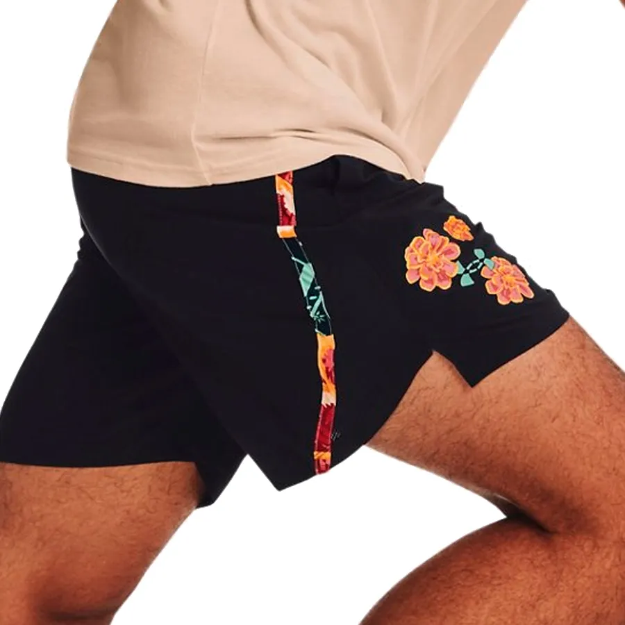 Imagen 3 de 7 de Shorts Under Armour Day Of The Dead-NEGRO/NARANJA