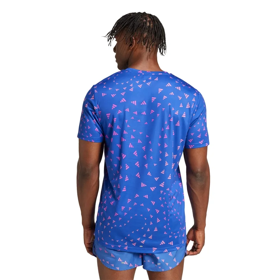 Imagen 1 de 4 de Remera adidas Run It-AZUL FRANCIA/ROSA