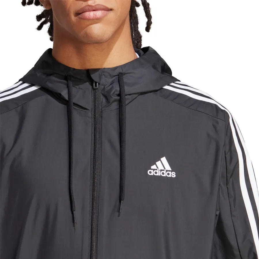 Imagen 2 de 5 de Campera adidas Rompevientos Essentials 3 Tiras-NEGRO/BLANCO