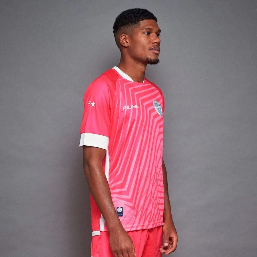 Imagen 1 de 4 de Remera Fiume Sport Arquero 2023 Godoy Cruz-ROSA/BLANCO