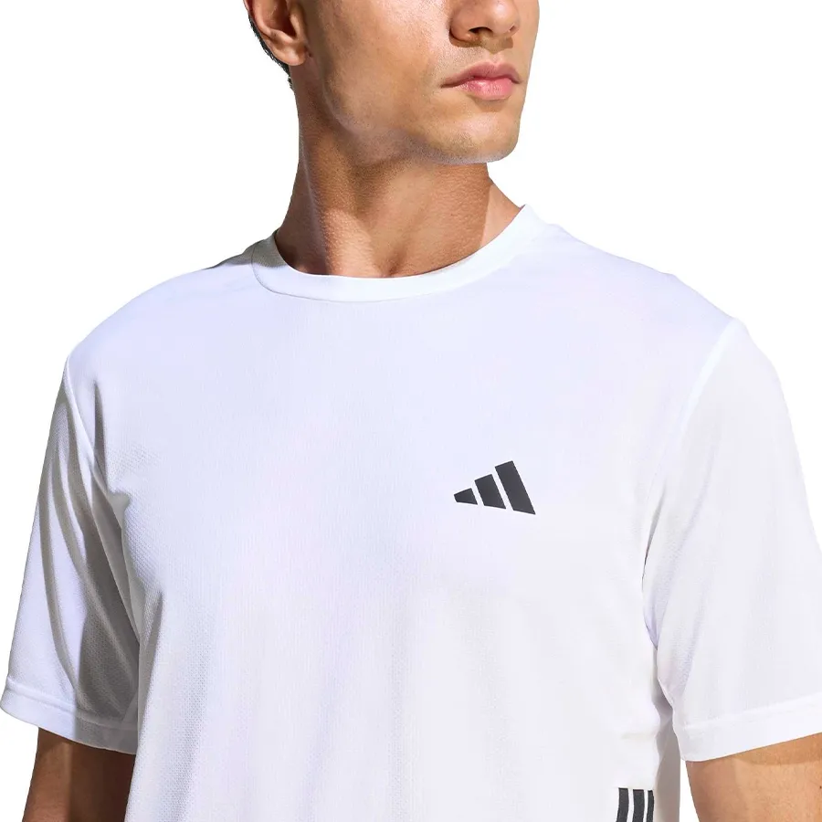 Imagen 3 de 5 de Remera adidas Base Essentials 3 Stripes-BLANCO