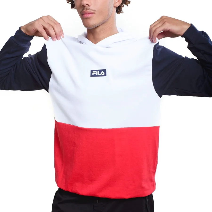 Imagen 0 de 3 de Buzo Fila Canguro Color Block-BLANCO/ROJO/MARINO