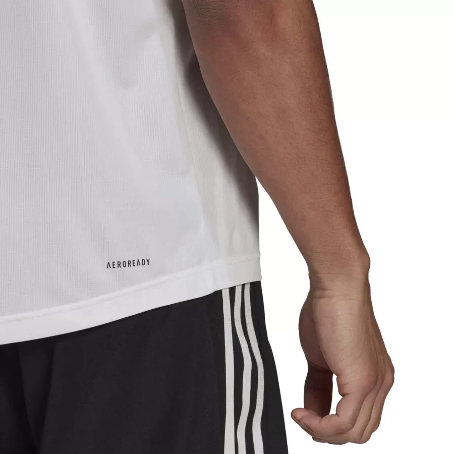 Imagen 3 de 5 de Remera adidas Chomba Aeroready Designed To Move Sport-BLANCO