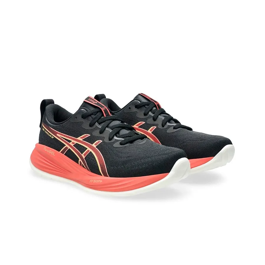 Imagen 1 de 6 de Zapatillas Asics Gel-Cumulus 27-NEGRO/CORAL FLUOR