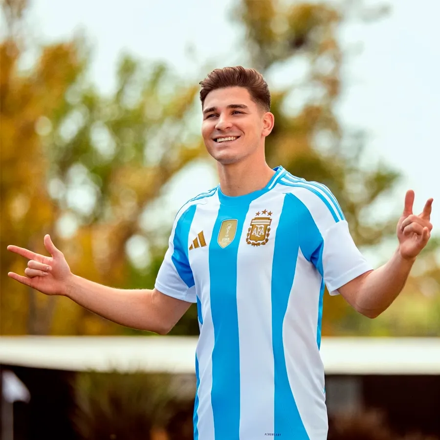 Imagen 3 de 4 de Camiseta adidas Afa Titular 24-CELESTE/BLANCO