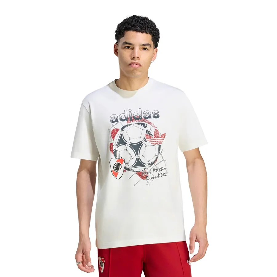 Imagen 0 de 5 de Remera adidas originals Graphic River Plate Seasonal-BLANCO/ROJO/NEGRO