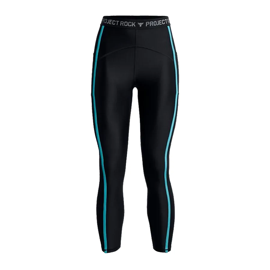 Imagen 0 de 6 de Calza Under Armour Project Rock HeatGear-NEGRO/TURQUESA