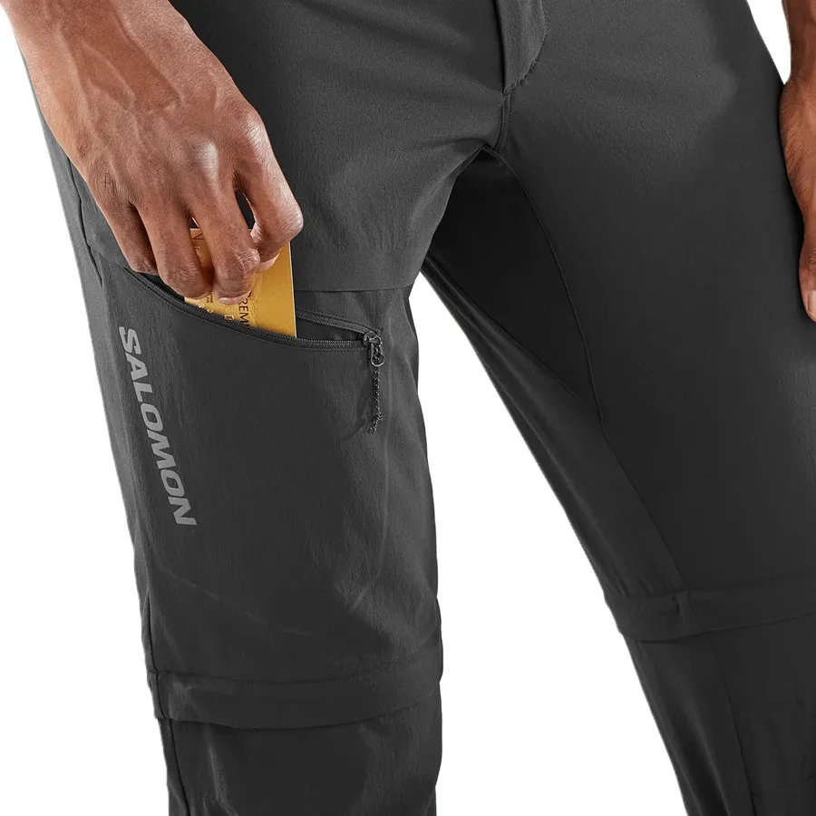 Imagen 3 de 5 de Pantalón Salomon Wayfarer Zip Off-NEGRO