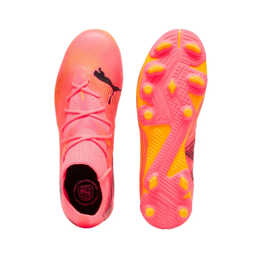 Imagen 2 de 4 de Botines Puma 7 Future Match Fg Ag Jr-ROSA FLUOR/NEGRO
