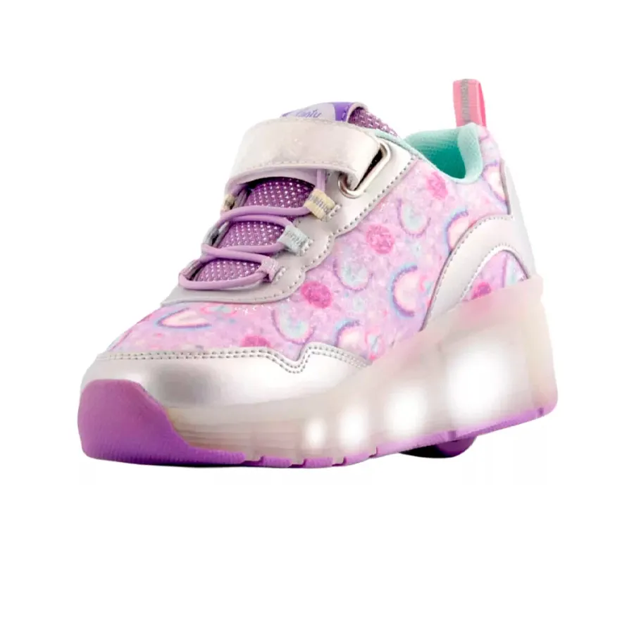 Imagen 2 de 3 de Zapatillas Footy Roller Arcoiris-PLATA/LILA/VIOLETA
