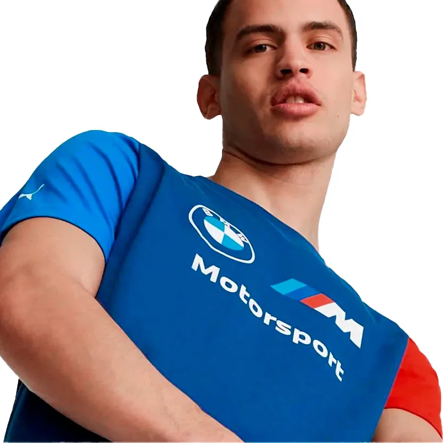 Imagen 2 de 4 de Remera Puma Bmw Mms Essentials-AZUL/BLANCO/ROJO