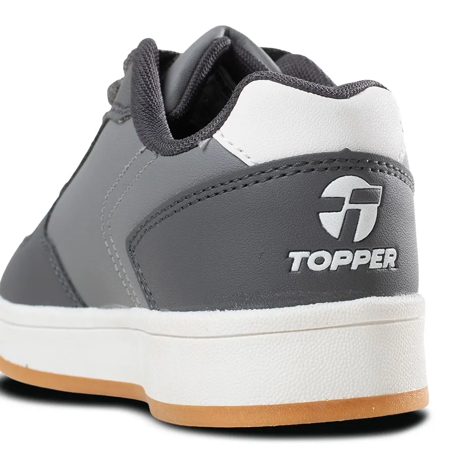 Imagen 4 de 5 de Zapatillas Topper Segovia Kids-GRIS/NEGRO/BLANCO