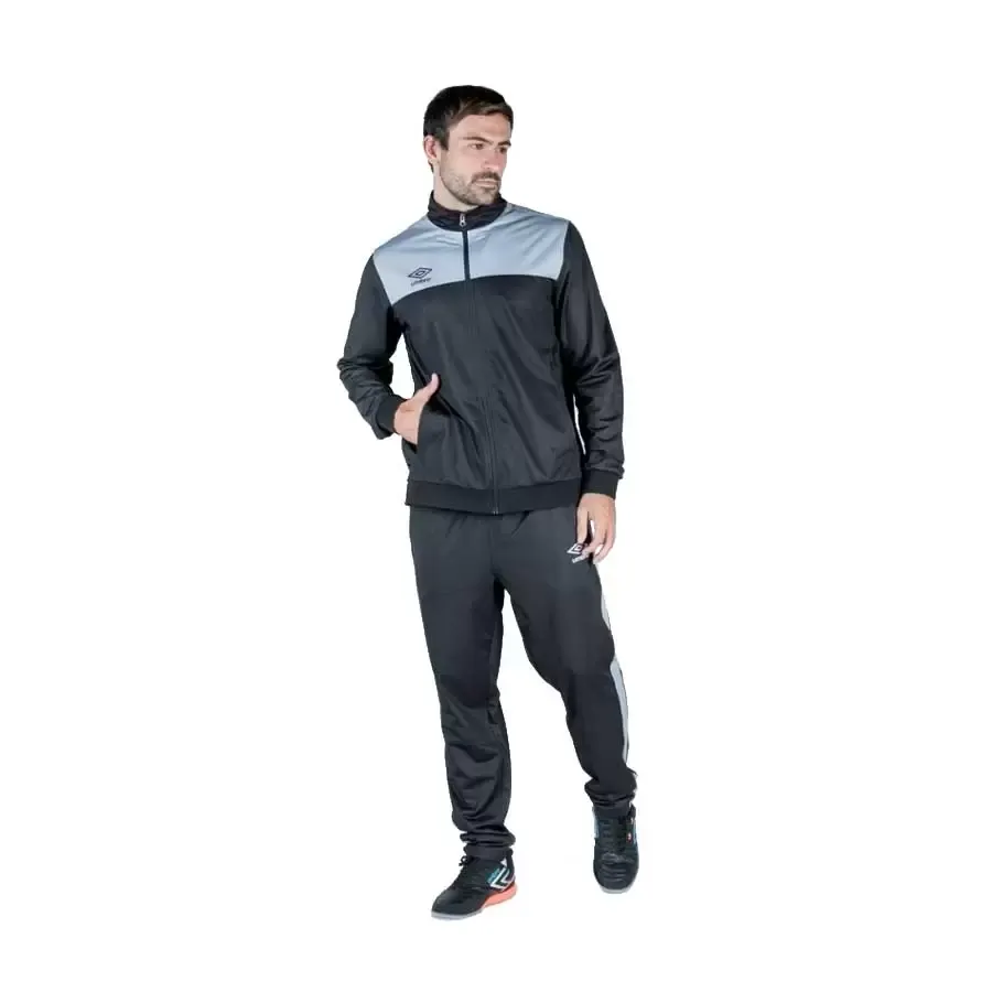 Imagen 3 de 5 de Conjunto Umbro Hombre Munster Punto-NEGRO/GRIS