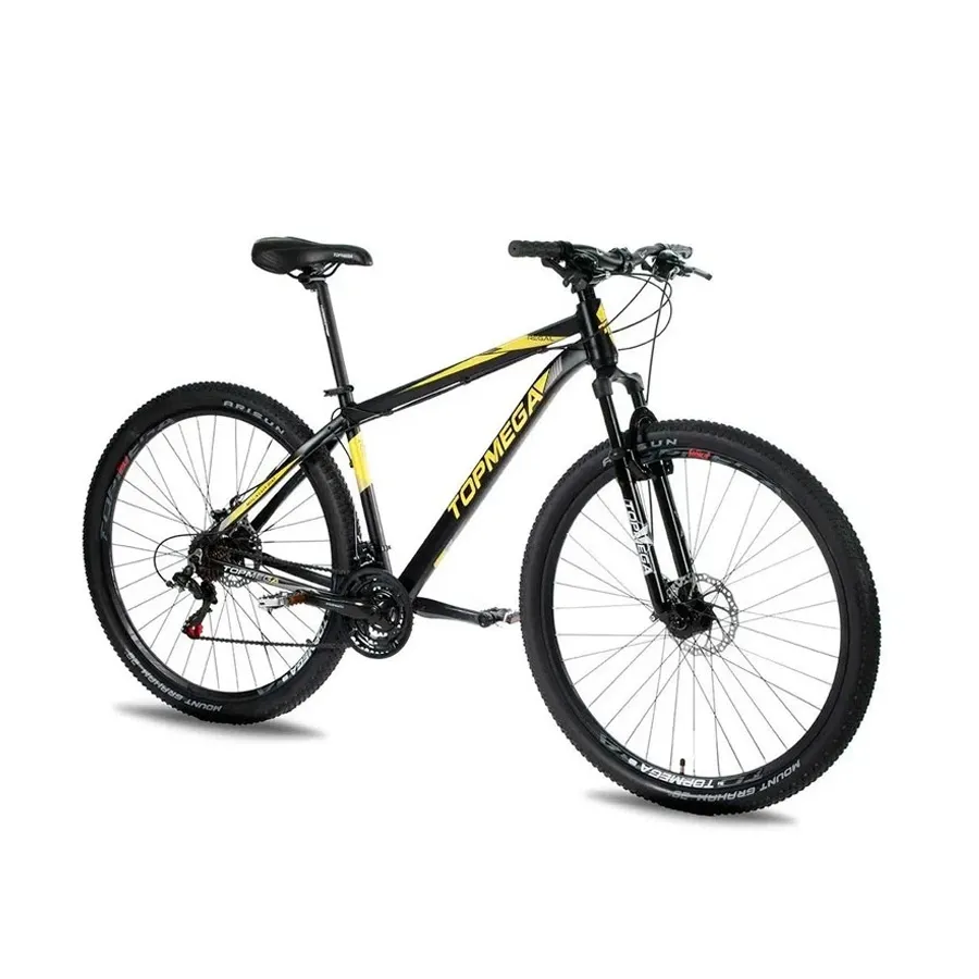 Imagen 1 de 5 de Bicicleta TopMega Mtb Regal R29 21V-NEGRO/AMARILLO