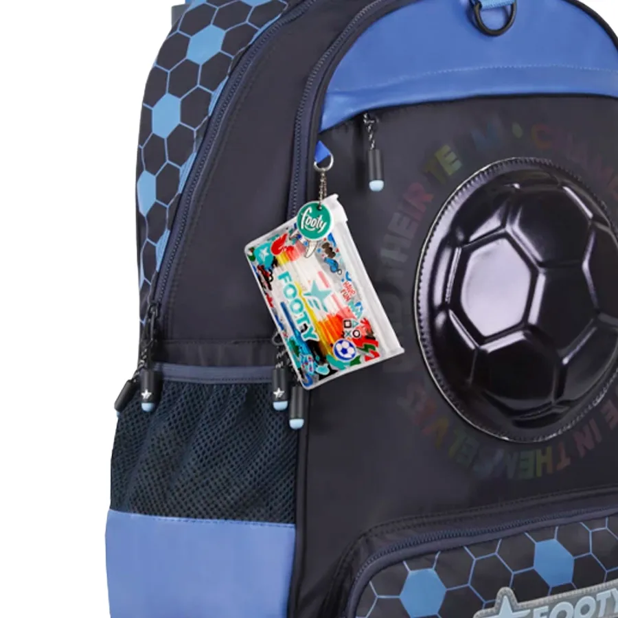 Imagen 2 de 3 de Mochila Footy Carro 18" Next Champ-NEGRO/AZUL