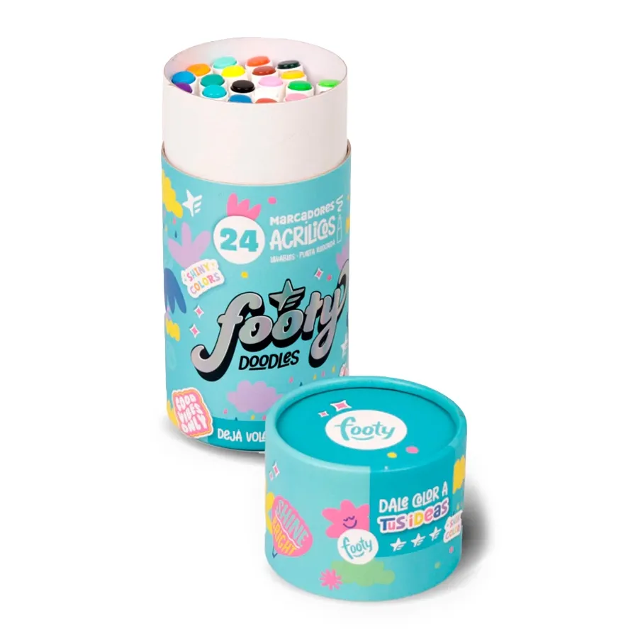 Imagen 2 de 4 de Marcadores Footy Acrilicos x24-MULTICOLOR