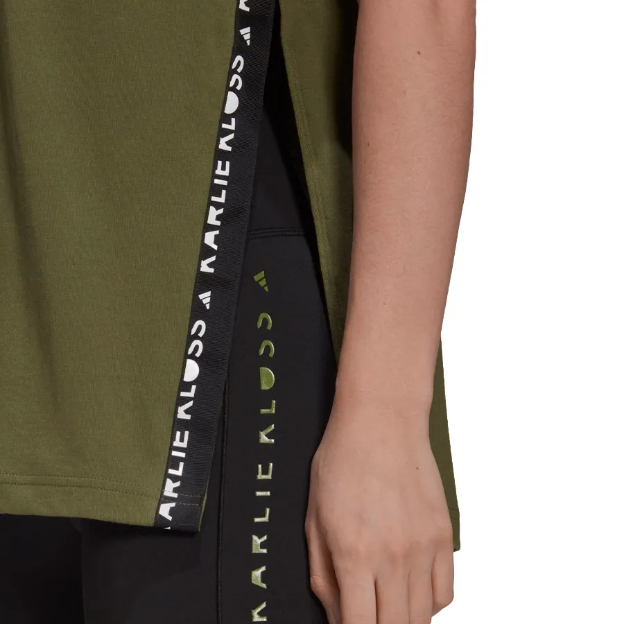 Imagen 6 de 7 de Remera adidas Karlie Kloss-VERDE/NEGRO