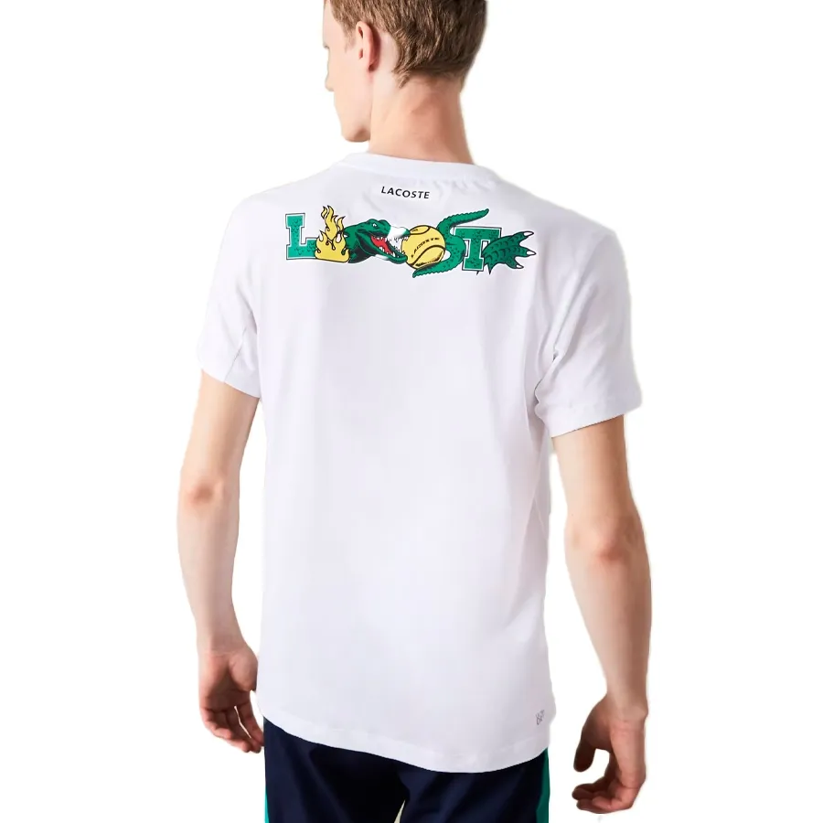 Imagen 2 de 4 de Remera Lacoste -BLANCO/VERDE