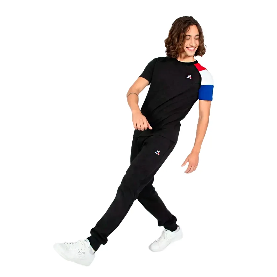 Imagen 4 de 5 de Remera Le Coq Sportif Bat SS Nº1-NEGRO/ROJO