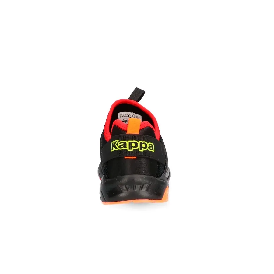 Imagen 3 de 5 de Zapatillas Kappa Logo Sandiego kid-NEGRO/NARANJA